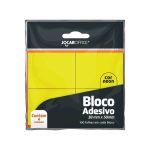 Bloco Adesivo 38mm x 50mm  Amarelo Neon com 4 blocos 100 folhas cada 