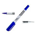 Caneta Marcador Para Retroporjetor & CD Ponta Dupla Azul Jocar