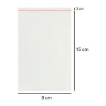 Saco Plástico Adesivado 8 cm X 15cm - Pacote com 100unidades