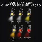 Lanterna Mosquetão Led Tática Multifunção 5 em 1