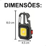 Lanterna Mosquetão Led Tática Multifunção 5 em 1