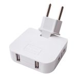 Adaptador De Tomada dobrável 2p 10A com USB