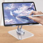 Suporte para Tablet e iPad em Acrillico com Base Giratória 360º Dobrável