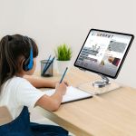Suporte para Tablet e iPad em Acrillico com Base Giratória 360º Dobrável