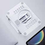 Suporte para Tablet e iPad em Acrillico com Base Giratória 360º Dobrável