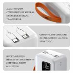 Power Bank Carregador de Alta Autonomia Bateria 50.000mah 