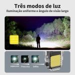 Isqueiro Elétrico Recarregável com Lanterna LED Resistente a Água 