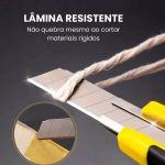 Estilete Semi Profissional Emborrachado com Trava 18mm