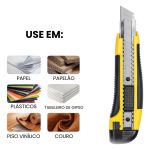 Estilete Semi Profissional Emborrachado com Trava 18mm