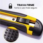 Estilete Semi Profissional Emborrachado com Trava 18mm