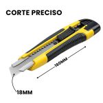 Estilete Semi Profissional Emborrachado com Trava 18mm