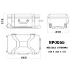 Case Rígido Patola MP-0055 Laranja Fluorescente com Rodas