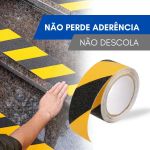 Fita Antiderrapante Zebrada Amarela e Preta 48mm x 20m