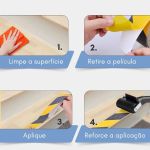 Fita Antiderrapante Zebrada Amarela e Preta 48mm x 20m