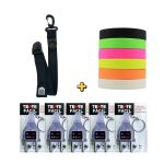Kit Fita Crepe Neon + Suporte de Fitas + 5 Testes de Tomada 110/220v