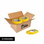 Kit Fita Crepe Amarela 6mm X 50m Casa do Roadie - 10 unidades