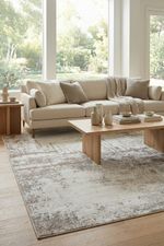 Tapete 100x140 Sharm Estonado Marrom e Cinza