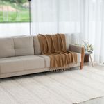 Tapete de Sala Artesanal Peludo Dupla Face Chic Cru 150x200
