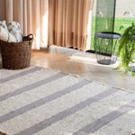 Tapete de Sala Artesanal Peludo Dupla Face Chic Cinza (Mesclado) 150x200