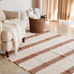 Tapete de Sala Artesanal Peludo Dupla Face Chic Caramelo 150x300