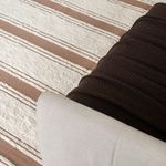 Tapete de Sala Artesanal Peludo Dupla Face Chic Cru com Marrom 200x200