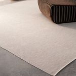 Tapete Artesanal Trama Basic Grande para Sala Mesclado Areia 200x300