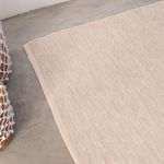 Tapete Artesanal Trama Basic Grande para Sala Mesclado Areia 150x200