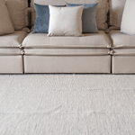 Tapete Artesanal Trama Basic Grande para Sala Mesclado Cinza 200x300