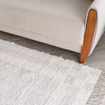 Tapete Artesanal Peludo Dupla Face Scandinavo Areia 200x250
