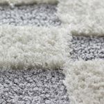 Tapete de Sala Fios Baixos Geométrico Urbano Cinza - Ultramacio 150x200