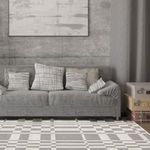 Tapete de Sala Fios Baixos Geométrico Urbano Cinza - Ultramacio 200x200