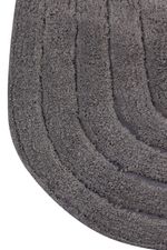 Tapete Viena Oval 50x80cm em Algodão 1200g/m2 Cinza