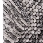 Tapete Antiderrapante Indiano Feito a Mão com Chenille Maldivas - Pedra 70x50