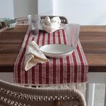Trilho de Mesa em Algodão Lace Vermelho 150m