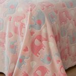 Manta Infantil Solteiro Microfibra Soft Brilha no Escuro - Elefantinha