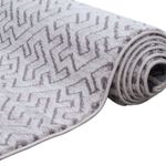 Tapete para Sala Grande Pelo Baixo Turco Sprit Off White Konya 200x250