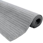 Tapete de Sala Ecenze Cotele Canelado Cinza 1,40x200