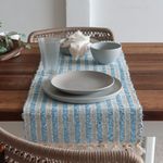Trilho de Mesa em Algodão Lace Azul 1,00m