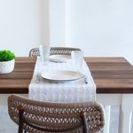 Trilho de Mesa em Algodão Lace Cru e Branco 200m