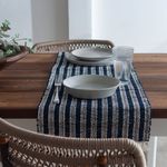 Trilho de Mesa em Algodão Lace Marinho 1,00m