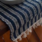 Trilho de Mesa em Algodão Lace Marinho 1,00m