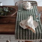 Trilho de Mesa em Algodão Lace Verde 1,00m