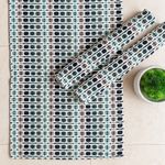 Kit de Cozinha 3 Peças Algodão Indiano Color Verde e Preto