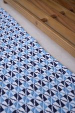 Tapete Avulso 45x65 Algodão Marrocos Azul
