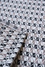 Tapete Avulso 45x65 Algodão Marrocos Mesclado Preto