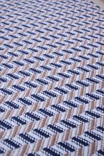 Tapete Avulso 45x65 Algodão Persa Azul e Bege
