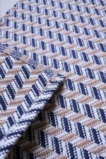 Tapete Avulso 45x65 Algodão Persa Azul e Bege