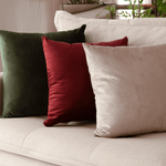 Capa de Almofada Veludo Premium Decorativa - Bege 50cm x 50cm