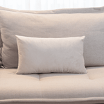 Capa de Almofada Veludo Premium Decorativa - Off White Gelo 30cm x 50cm