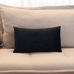 Capa de Almofada Veludo Premium Decorativa - Preto 30cm x 50cm